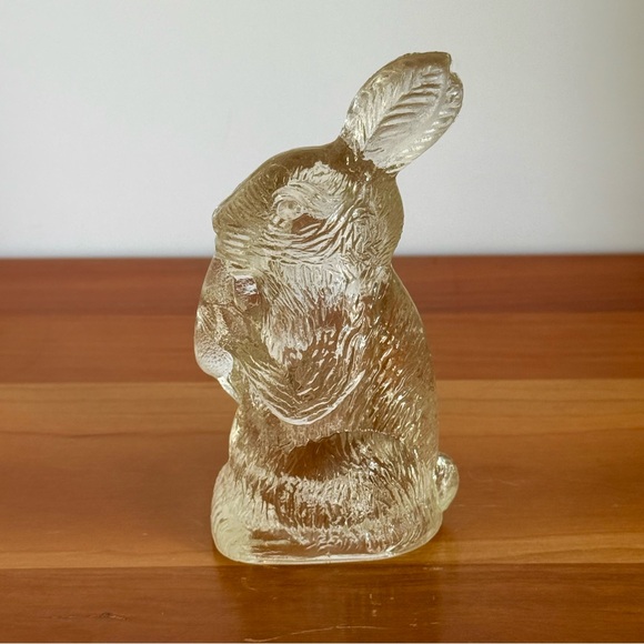 Vintage Glass Bunny Rabbit With Carrot Candy Holder - Picture 2 of 12